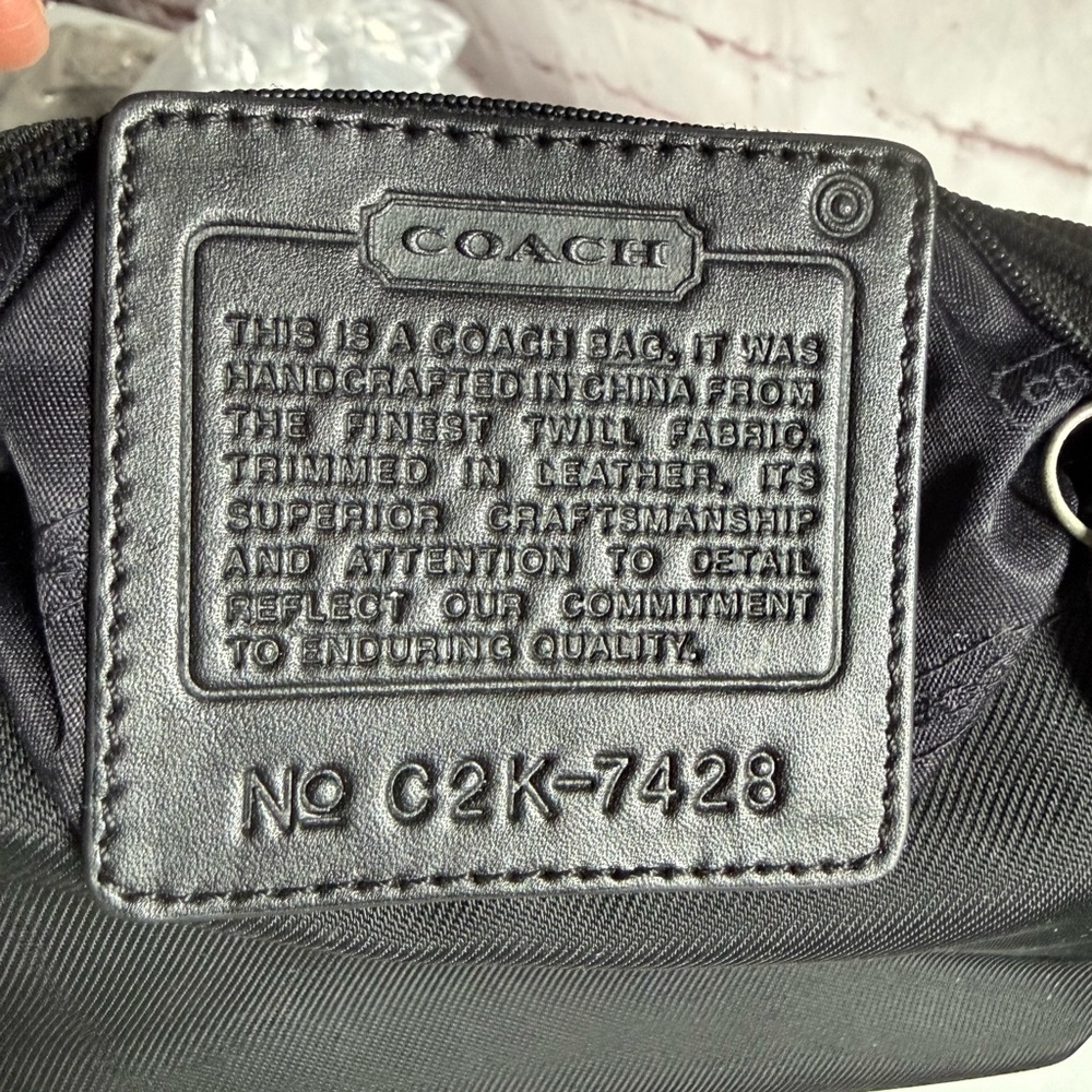 COACH Y2K 6.5”x4” Leather Trim Black Nylon Pewter Hardware Lightweight Mini Bag - Picture 5 of 14